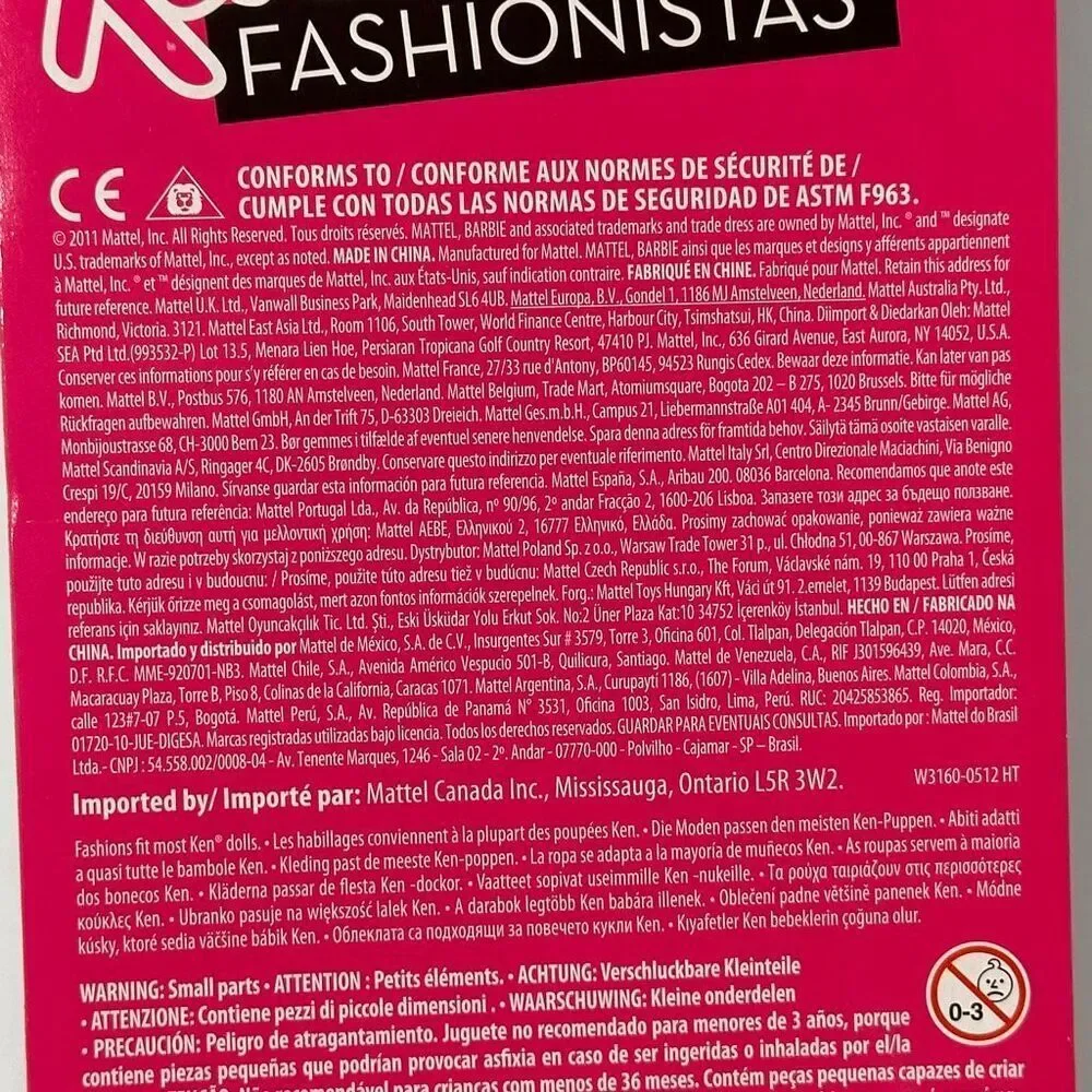 NEW 2011 Ken Fashionistas Casual Wear Clothes Outfit / Barbie